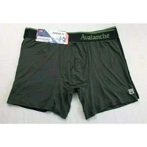 Avalanche Men's Boxer Briefs 2 Pack Large Black Green Athletic Hicking Gym New